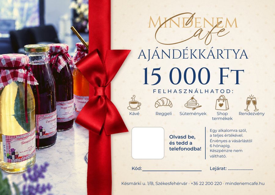 MINDENEM ajándékkártya 15 000 Ft