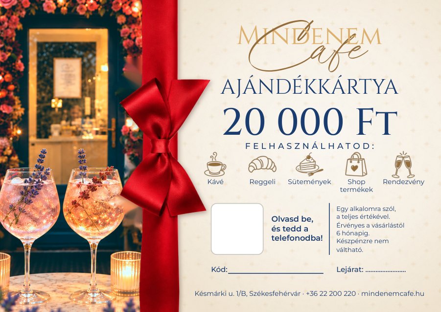 MINDENEM ajándékkártya 20 000 Ft
