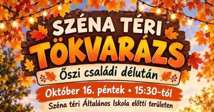 Széna téri Tökvarázs október 16-án: őszi családi délután a Széna téri Általános Iskola előtt